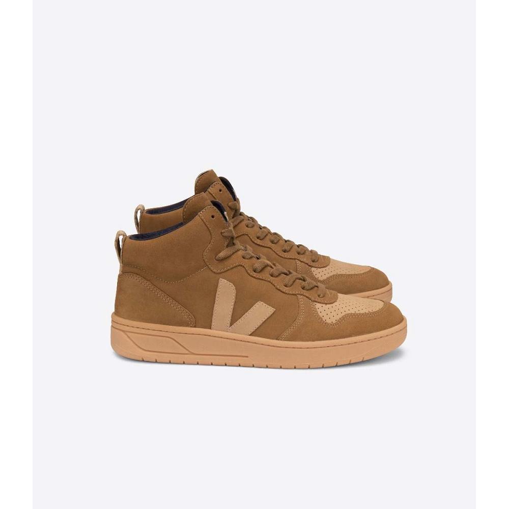 Veja V-15 NUBUCK Hoog Dames Bruin | BE 367PJJ